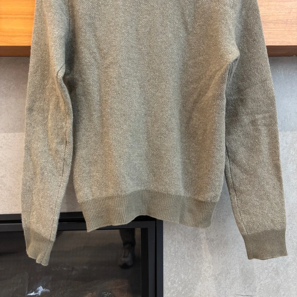 Ralph Lauren Purple Label Birdseye Cashmere Quarter Zip Slim Fit Sweater Sz S - Picture 12 of 14